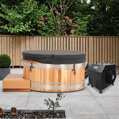 Premium Red Cedar Oval Ice Bath Tub – Cold Plunge Spa for Recovery & Wellness
