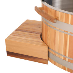 Premium Red Cedar Oval Ice Bath Tub – Cold Plunge Spa for Recovery & Wellness