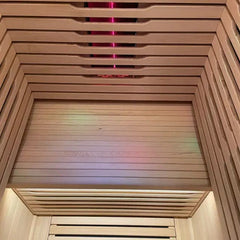 1 Person Hemlock Indoor Far Infrared Sauna with LED Star Lights and Digital Control Panel