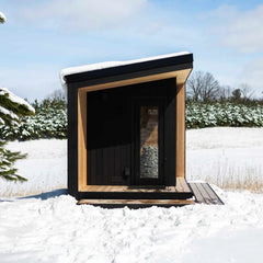 Outdoor Traditional Cedar Sauna with Porch – Up to 3 Persons