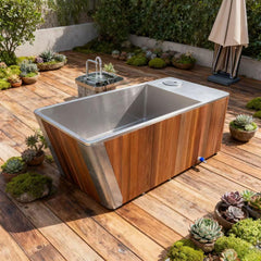 Wooden All-in-One Ice Tub – Cold Plunge for Recovery and Wellness