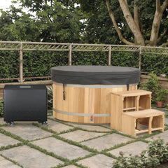 Double Capacity Oval Red Cedar Ice Bath Tub – Dual Person Cold Plunge Spa