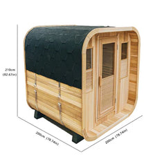 Red Cedar Grid Square Sauna – Modern Design Meets Traditional Wellness