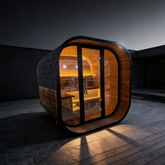 Hot Sale Solid Wood Square Sauna Room Outdoor for 4 Person
