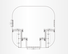 EW-7 Rounded Square Outdoor Sauna – Carbonized Spruce Wood | 3-Person Infrared & Traditional Steam