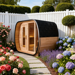 EW-4 Series Square Infrared Sauna – Carbonized Spruce Wood | Home Wellness & Relaxation