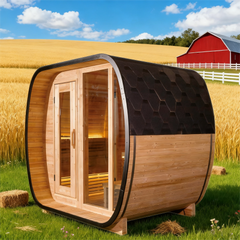 EW-4 Series Square Infrared Sauna – Carbonized Spruce Wood | Home Wellness & Relaxation