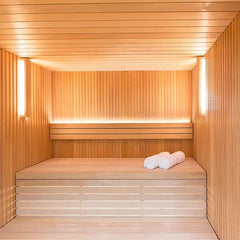 Luxury Indoor Glass Sauna Room – Modern Home Wellness