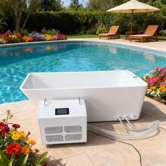 Rectangular Acrylic Cold Plunge Tub – Freestanding Ice Bath for Recovery