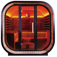 EW-9 Square Infrared Sauna – Carbonized Spruce