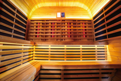 EW-9 Square Infrared Sauna – Carbonized Spruce