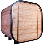 EW-9 Square Infrared Sauna – Carbonized Spruce