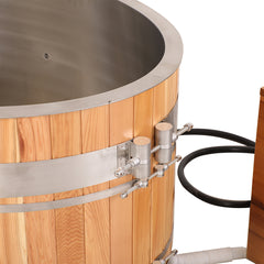 Premium Red Cedar Oval Ice Bath Tub – Cold Plunge Spa for Recovery & Wellness