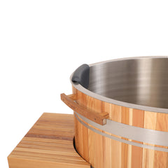 Premium Red Cedar Oval Ice Bath Tub – Cold Plunge Spa for Recovery & Wellness