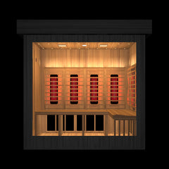 Luxury Outdoor Full-Spectrum Infrared Sauna for 3–5 Persons – Red Cedar