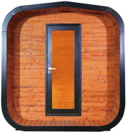 EW-3 Square Infrared Sauna – Carbonized Spruce Wood | Home & Indoor Wellness