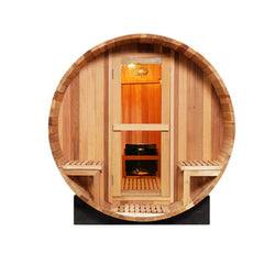 6 Person Outdoor Traditional Cedar Barrel Sauna with 6kW Electric Stove