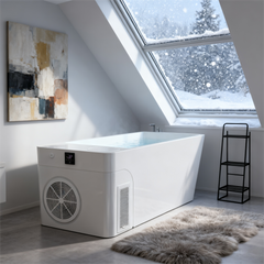 Acrylic Ice Bath Tub with Built-In Ice Machine – All-in-One Cold Plunge Spa