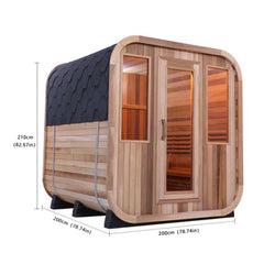 Red Cedar Square Sauna – Elegant Design, Premium Wellness