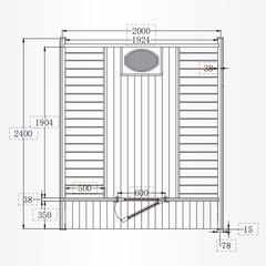 EW-3 Square Infrared Sauna – Carbonized Spruce Wood | Home & Indoor Wellness